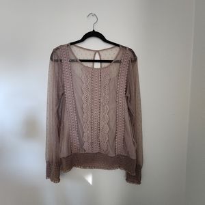 Maurices- Lace long sleeve Blouse